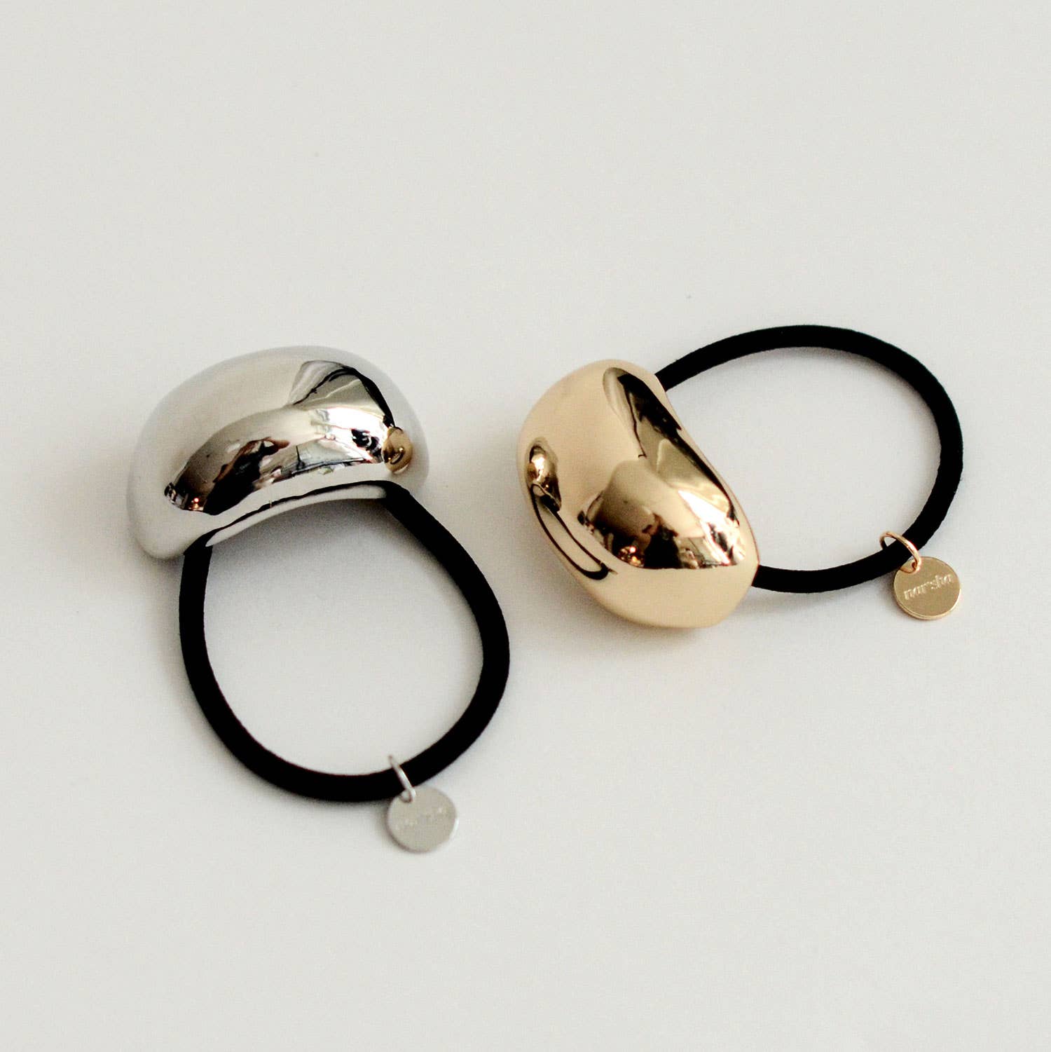 Silver Bold Crescent Metal Cuff Hair Tie