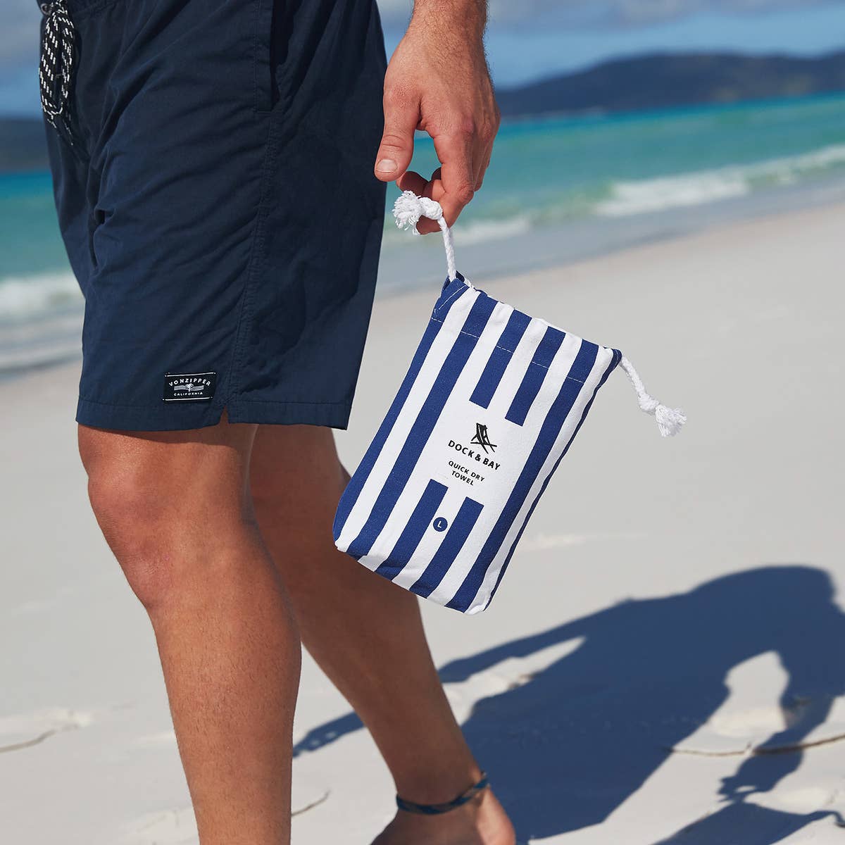 Dock & Bay Quick Dry Beach Towel – Cabana Whitsunday Blue
