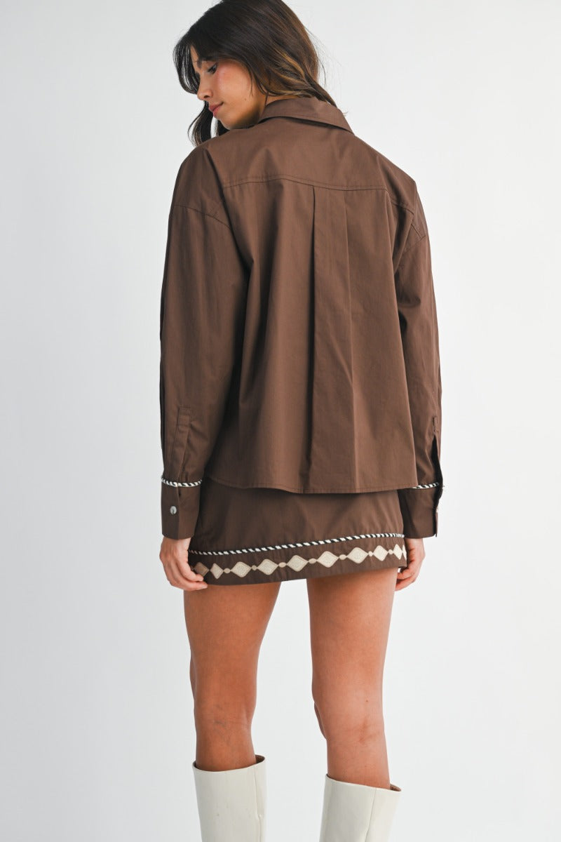The Cocoa Bloom Embroidered Set