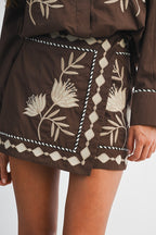The Cocoa Bloom Embroidered Set