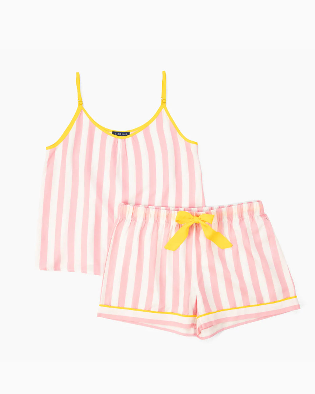 Retro Stripe Cami Pajama Shorts Set