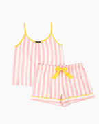Retro Stripe Cami Pajama Shorts Set