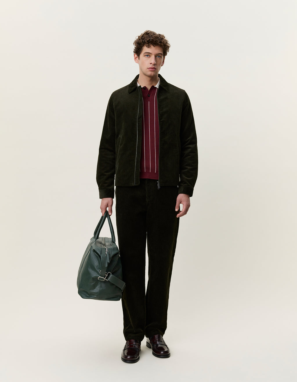 Corduroy Zipper Coach Jacket