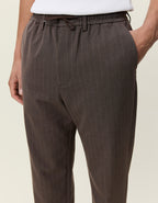 Pinstripe Tapered Suit Pants