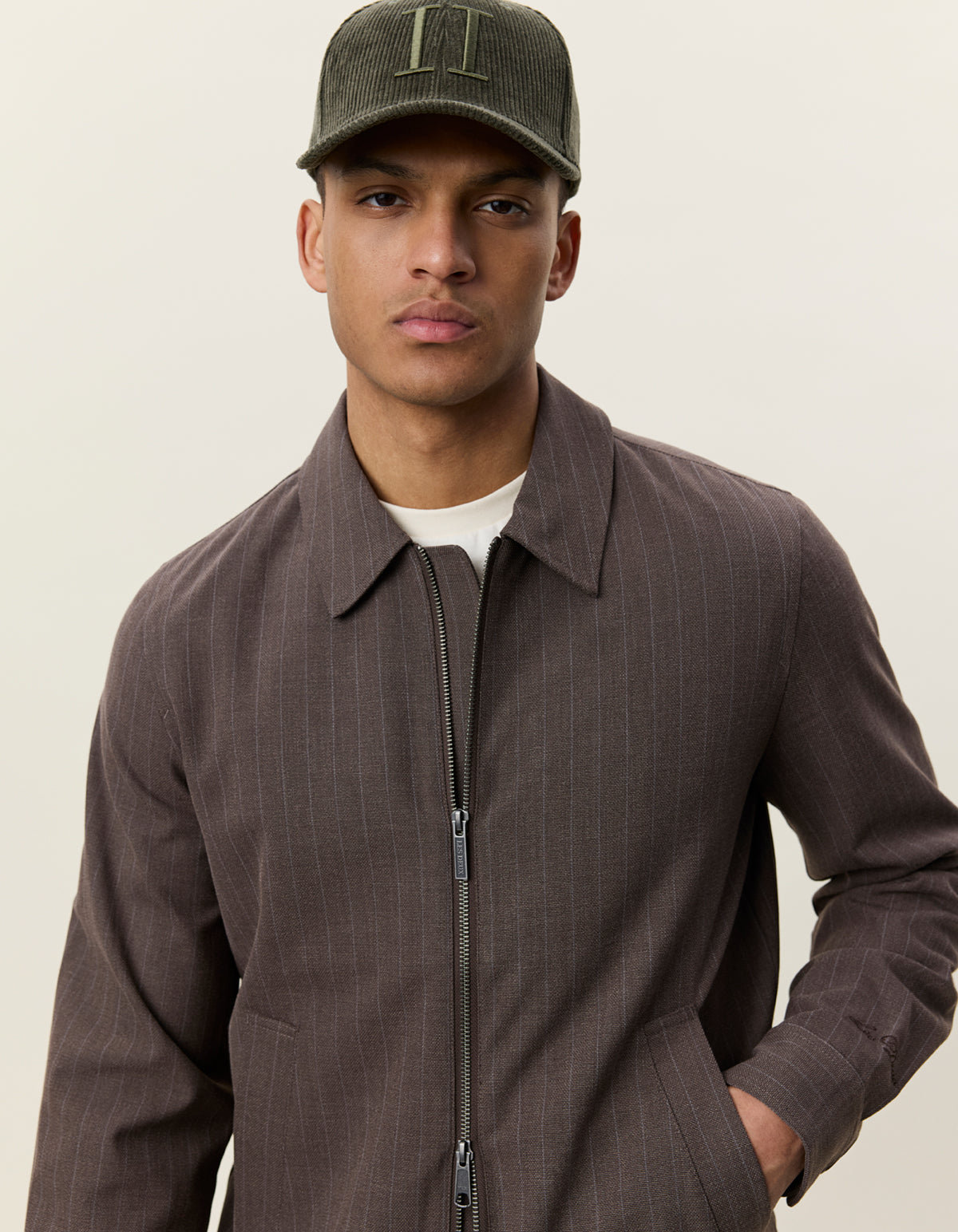 Pinstripe Coach Jacket