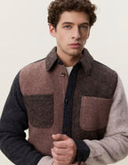 Wool Colourblock Overshirt