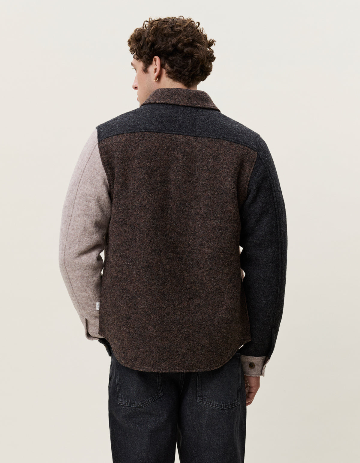 Wool Colourblock Overshirt