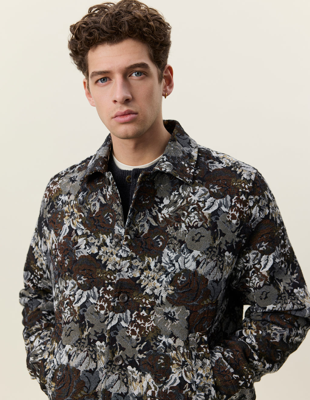 Rose Jacquard Overshirt
