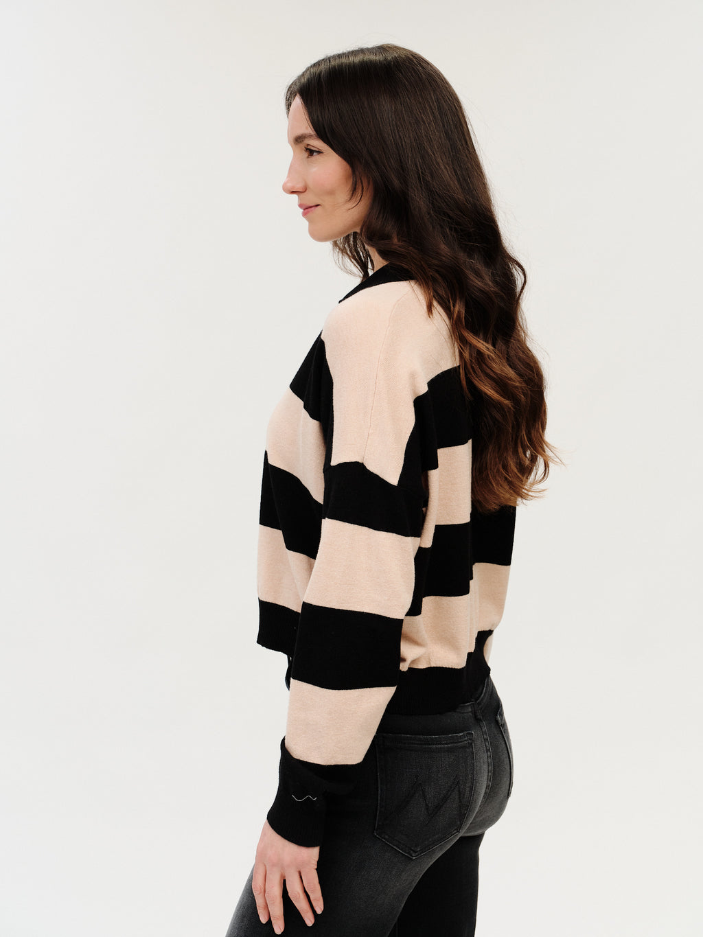 Kate Striped Collared Sweater