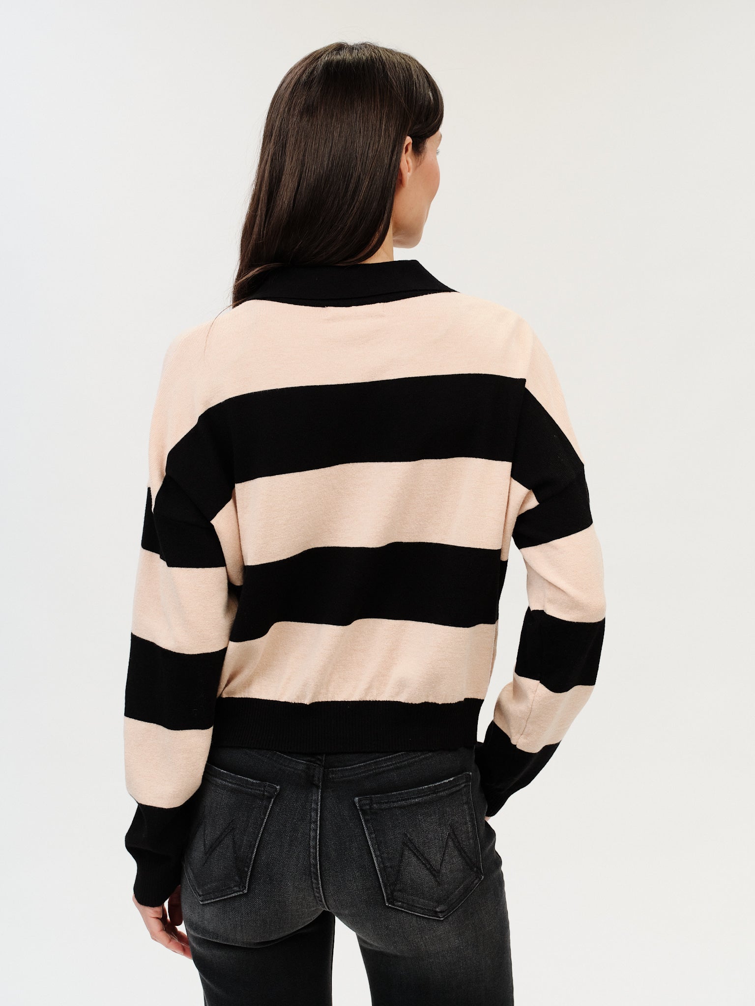 Kate Striped Collared Sweater