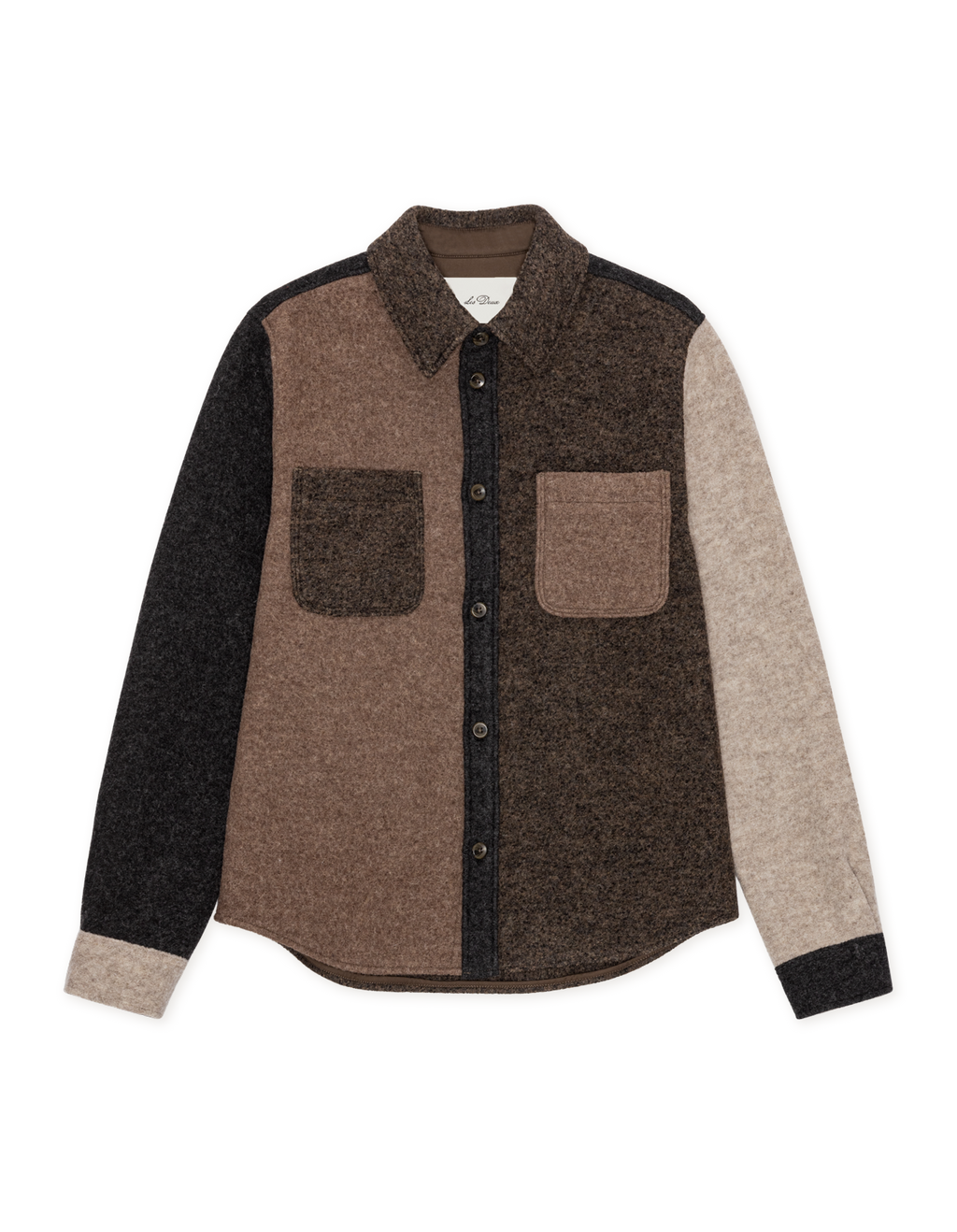 Wool Colourblock Overshirt