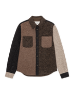 Wool Colourblock Overshirt