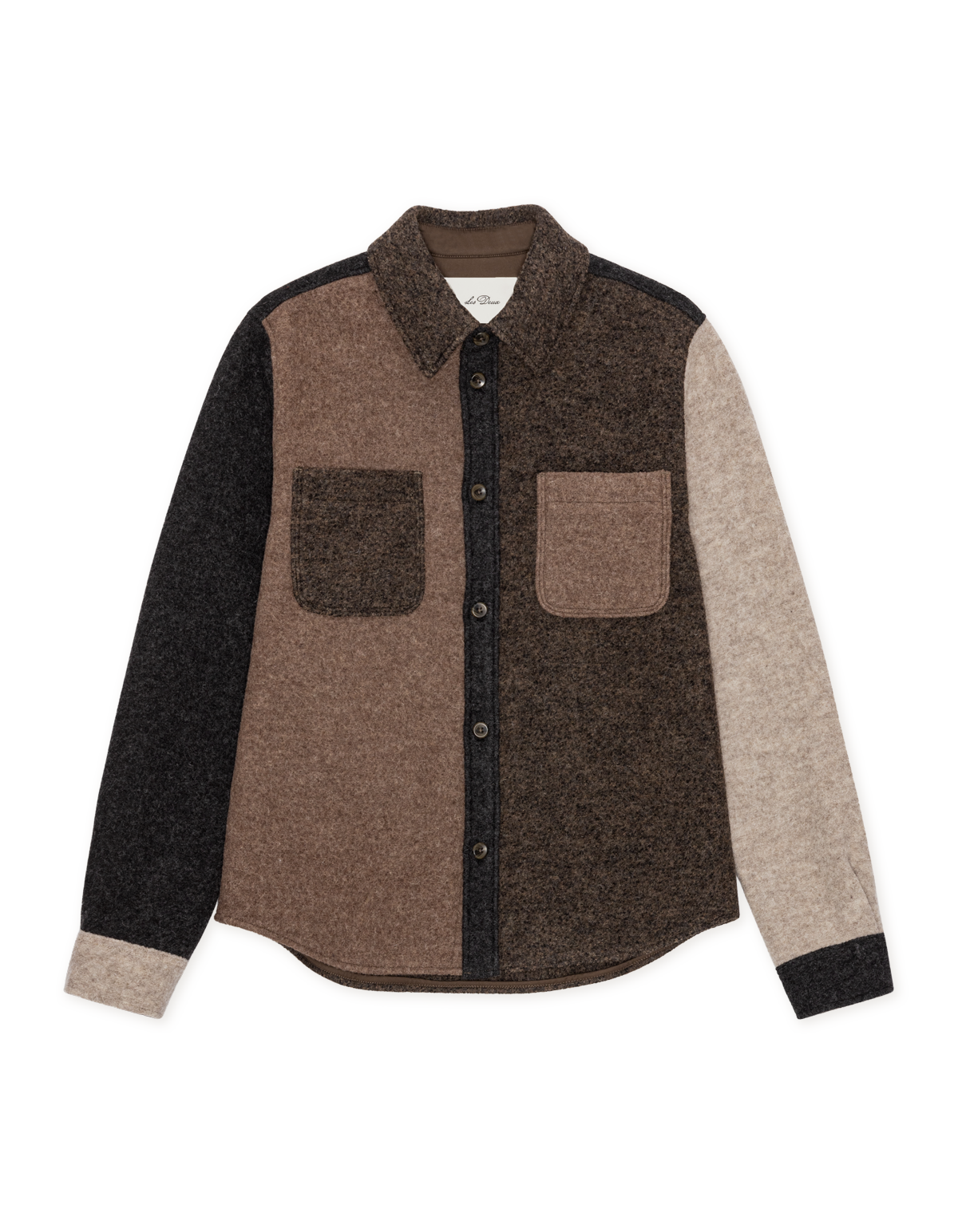 Wool Colourblock Overshirt