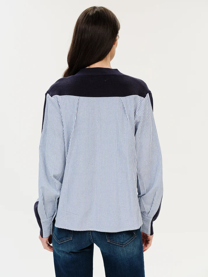 Zari Poplin Striped Sweater